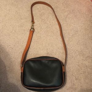Bottega Veneta Black Brown Contrast Crossbody Bag